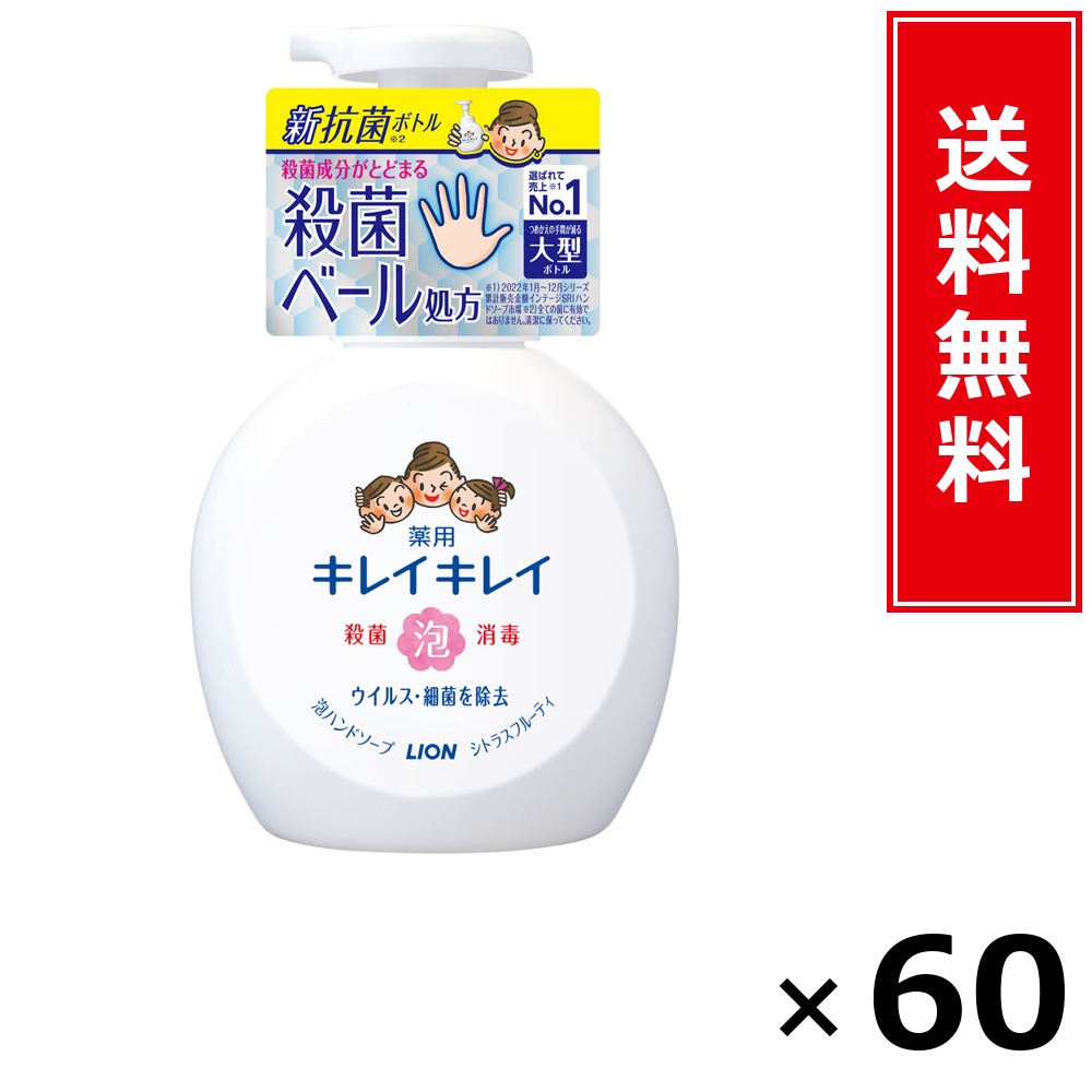 キレイキレイ 泡HS 本体大型 カンキツ類 × 60個書き割り LION 貨物輸送無料／尖んがり10倍 pt10倍 キレイキレイ 泡HS 本体大型 カンキツ類 LION 百獣の王 貨物輸送無料 通信販売 まとめ買い 容れもの買いつけ お役目用 棚卸し資産 買い置き 日装置 遣って行く装置 お取り寄せ せっ生装置 日毎夜毎使う 身寄り用 実装置
