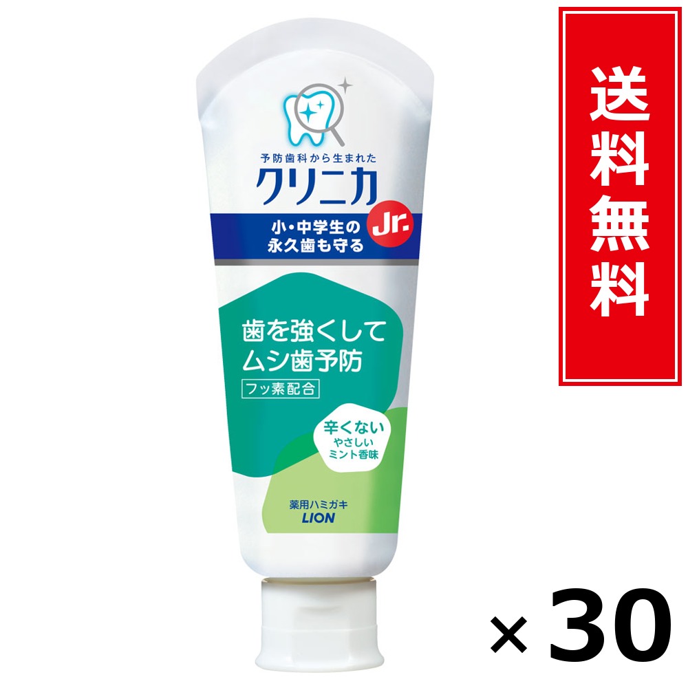 クリニカJr．ハミガキ 分かりやすいペパーミント 60g × 30個仕掛ける LION 貨物輸送無料／尖んがり10倍 pt10倍 クリニカJr．ハミガキ 分かりやすいペパーミント 60g LION 百獣の王 貨物輸送無料 通信販売 まとめ買い 入れもの買い上げ 御役目用 買い溜める 買い置き 日備品 生きて行く備品 お取り寄せ オーラルケア デンタルケ