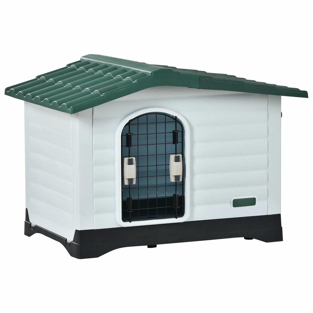 【2営業日以内に発送】犬小屋 ドア付き ペットハウス ペットケージ プラスチック製 犬 室内犬 室外 ペットゲージ オシャレ ボブハウス ペットハウス ペットサークル L｜ハッピーホームストア