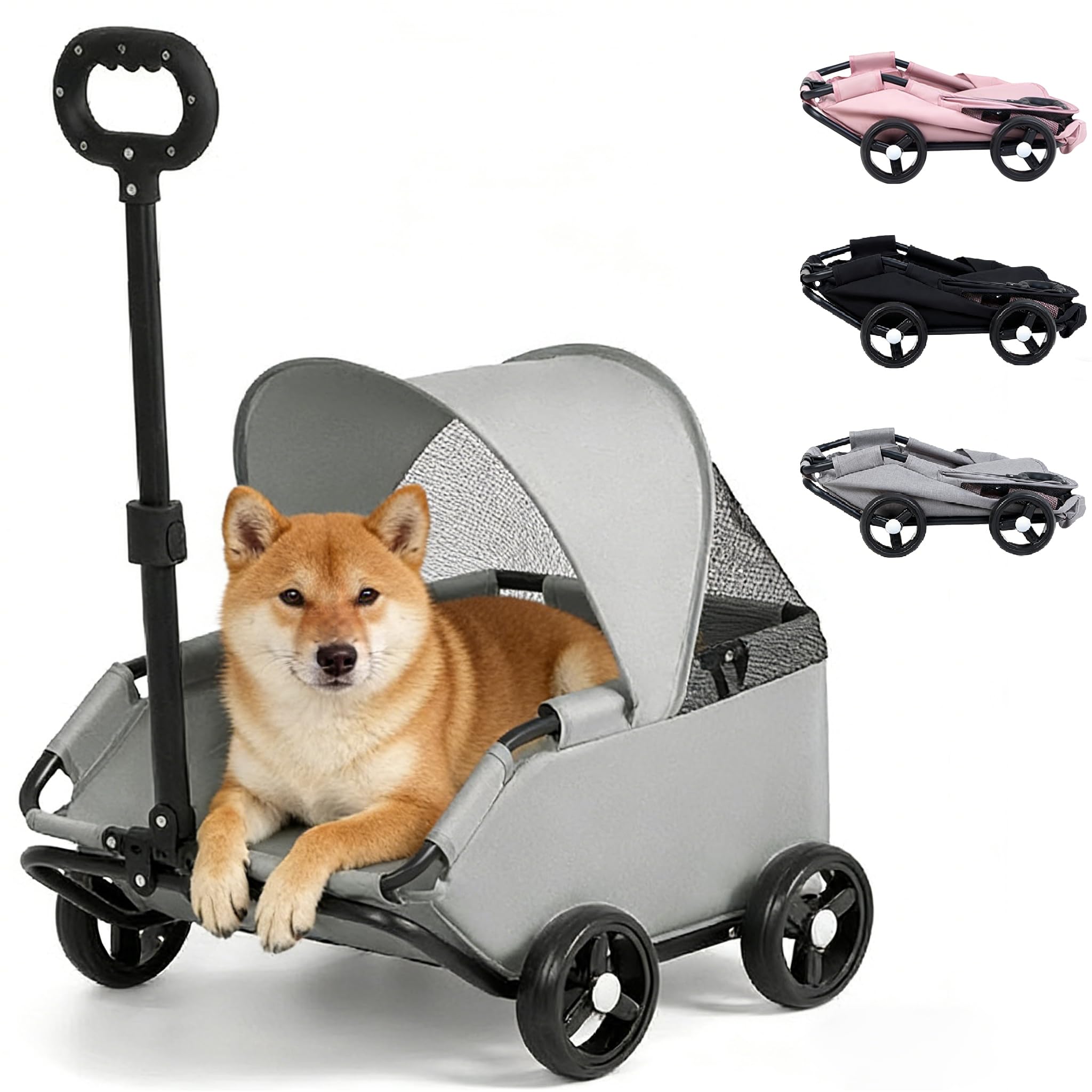 愛玩動物手押し車 折りたたみ式 小型猫・犬用 ミニ ペットバギー 秘密捜査員用 4輪 販売店歌留多 パウダーコンパクト 軽さ 耐荷重7Kg 猫 小型犬多頭 中型犬 飛び出し押しとどめる ドッグカートカート用御徒面子付き添い人 老犬介護用 お出かけ ほっつき歩く 難民キャンプ