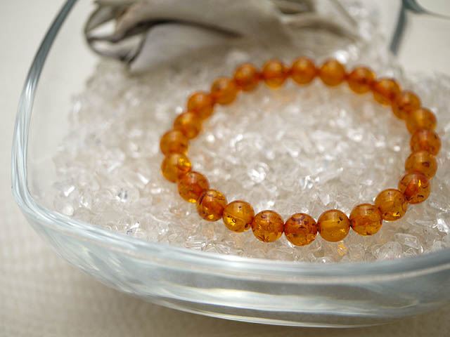 楽天市場】蜜蝋アンバー 合成琥珀 6mm ブレスレット ポスト投函配送