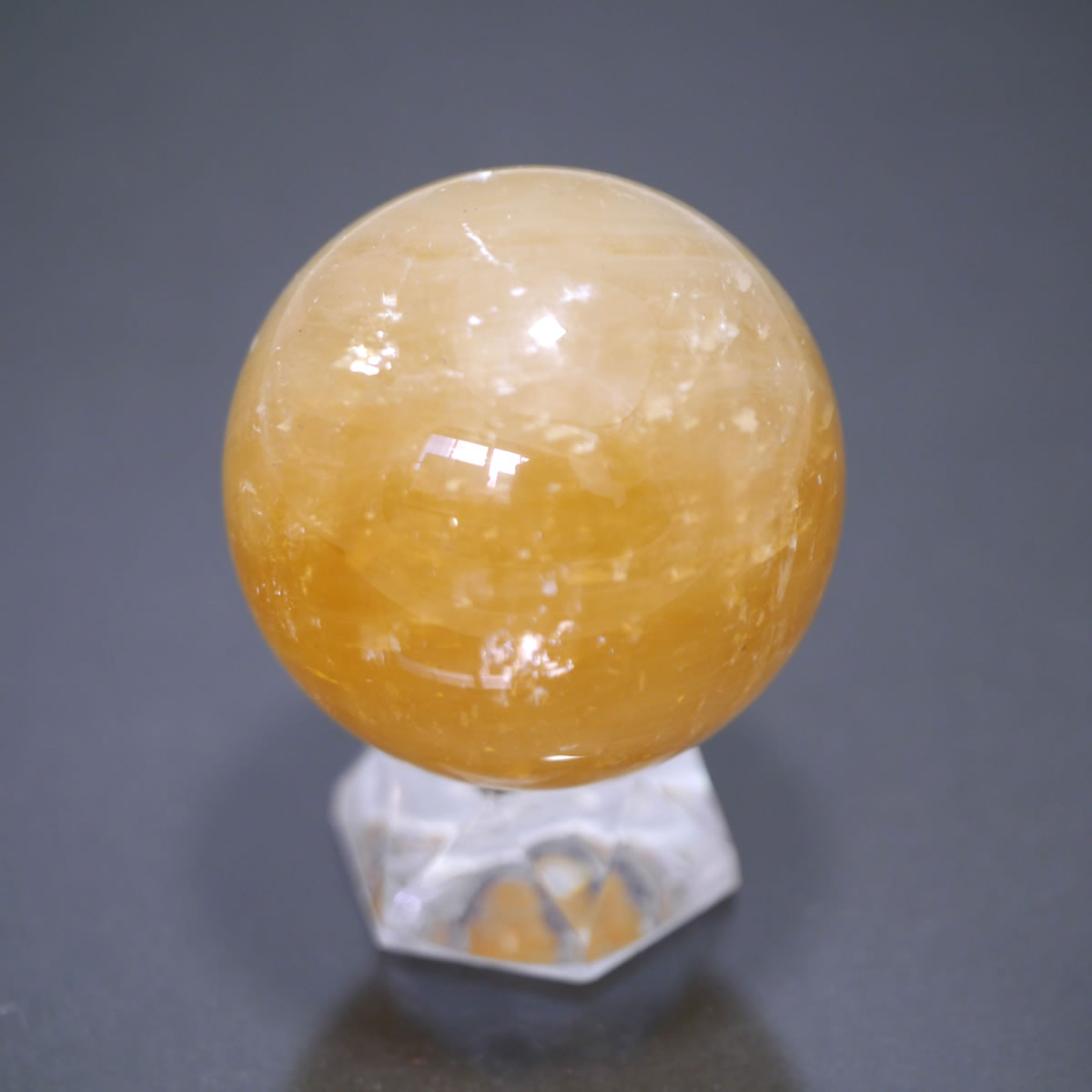 楽天市場】ゴールデン カルサイト 丸玉 スフィア 42〜43mm 水晶台座