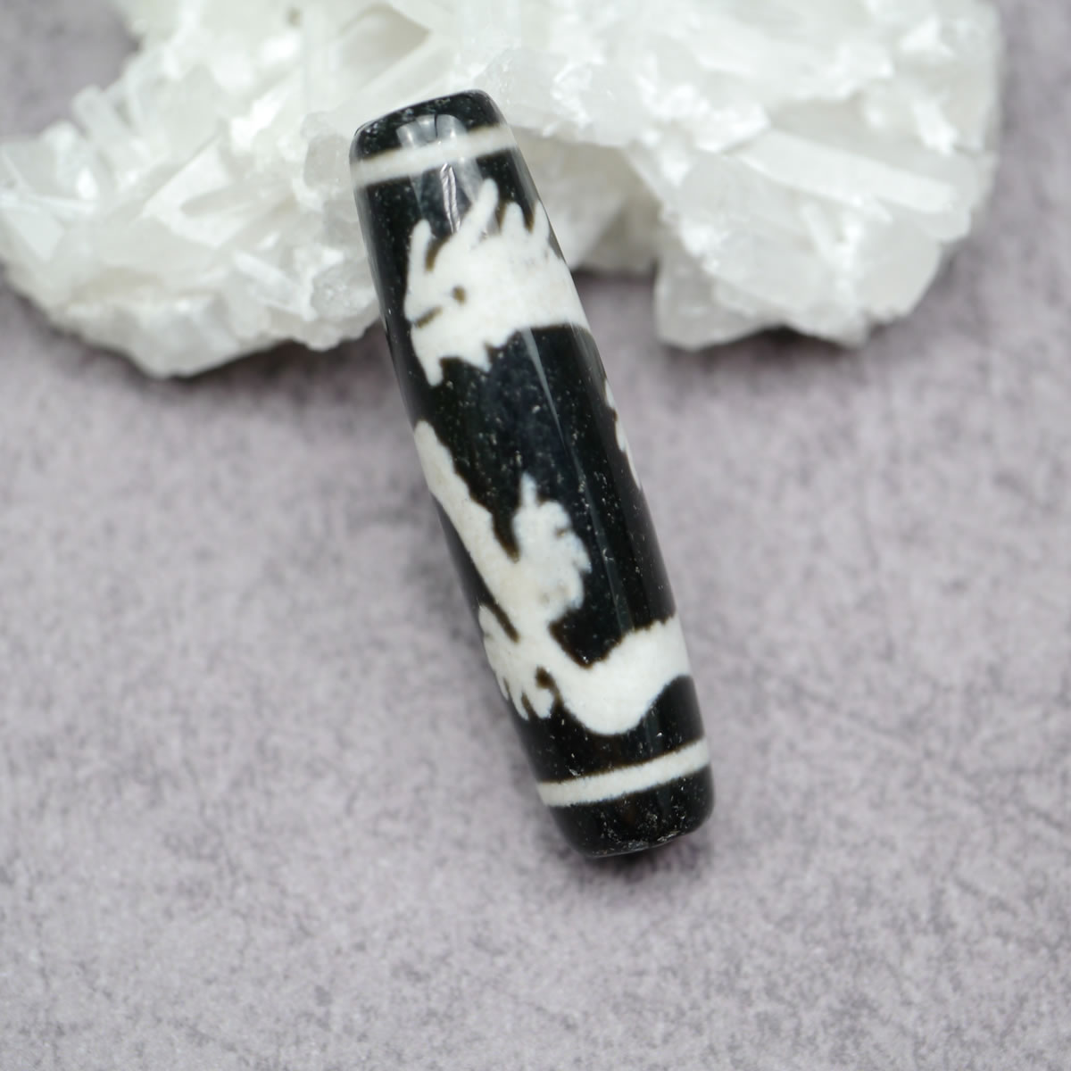 楽天市場】天珠 皇帝龍天珠 五本爪龍天珠 黒 38×12mm