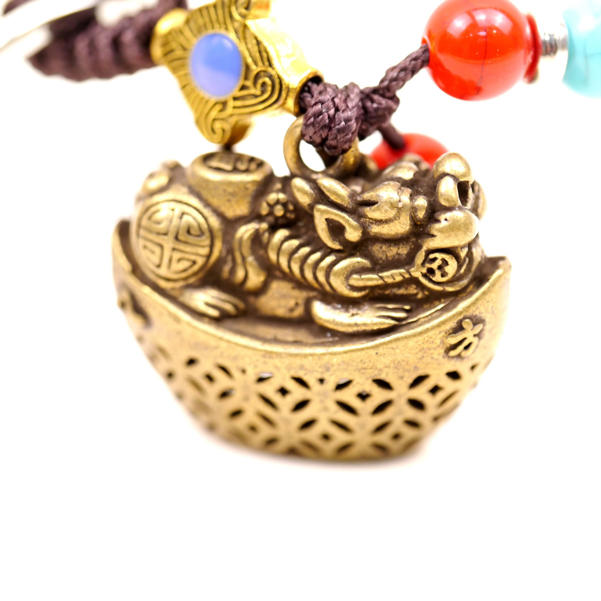 楽天市場】中国の真鍮製キーホルダー 剣獅子の真鍮鈴 エスニック