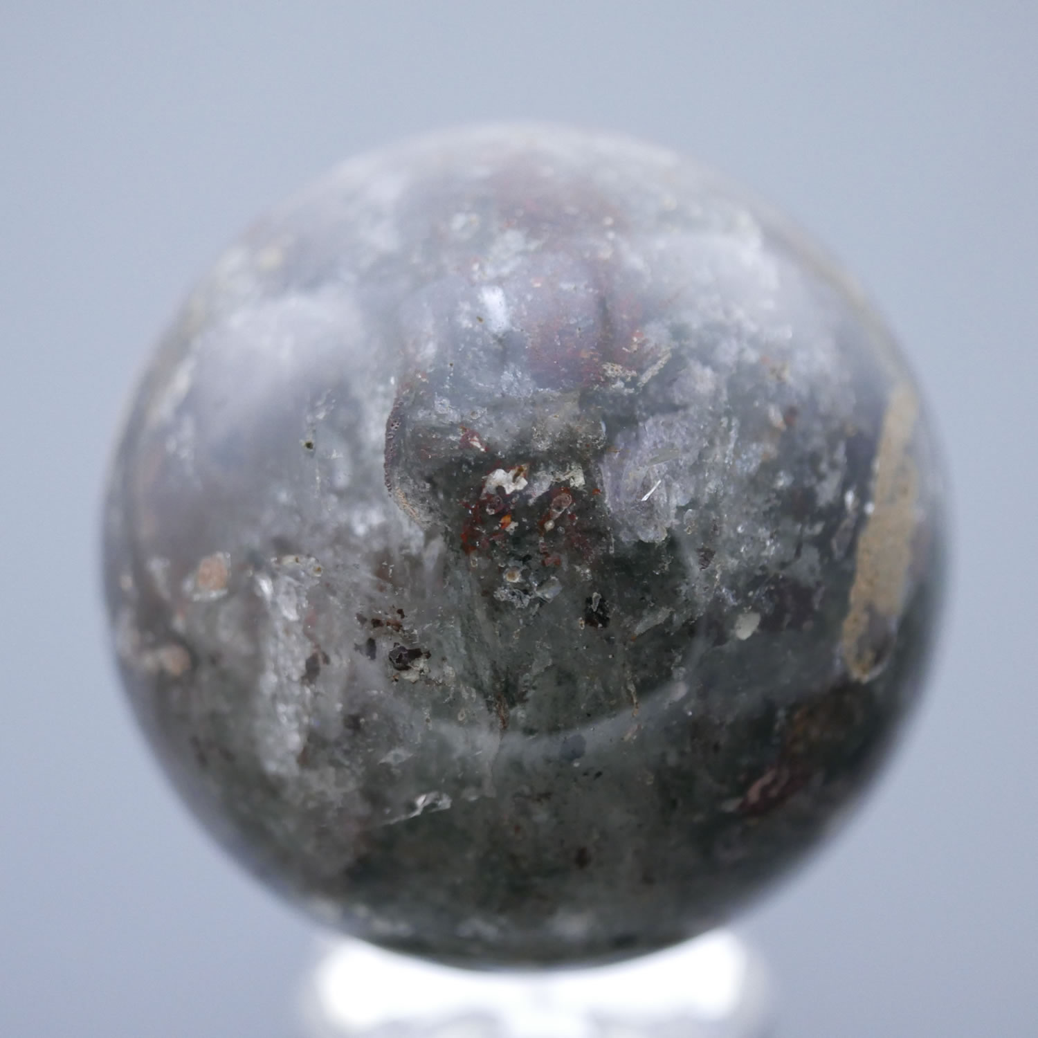 ガーデンクォーツ 庭園水晶 丸玉 57.2mm 247.5g 天然石 置物 台座は付属しません
