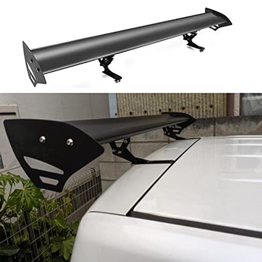 楽天市場】【幅110cm】汎用 GTウイング 穴あけ不要 アルミ製 ダブル 黒