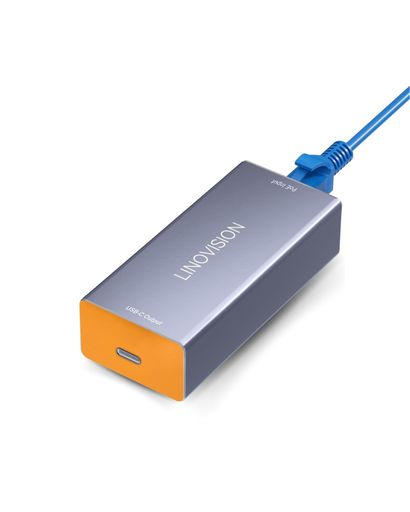 LINOVISIONギガビット60WPOE++USBC変換器、資料とパワアーを有線テレビ一応で等しく伝わらす、IEEE802.3af/at/btPOE++をUSBTypeCに取り替えっこ、DC5V/9V/12V/15V