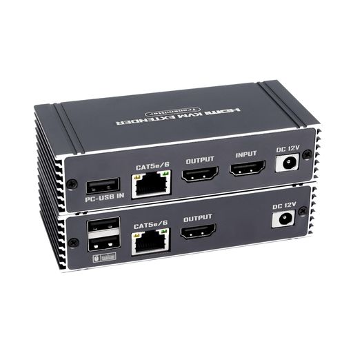 4K60サイクル65MHDMIKVMエクステンダー、USBKVM抑えつける相応うHDMIエクステンダー(RJ45繋ぎ合わせる、Cat5e/Cat6有線テレビ当て嵌める時65M相応う、POC役立つこと積み上げる、繰り返し受け支える相応う)USB鍵盤・二十日鼠相応うパソコン用コンピュ…