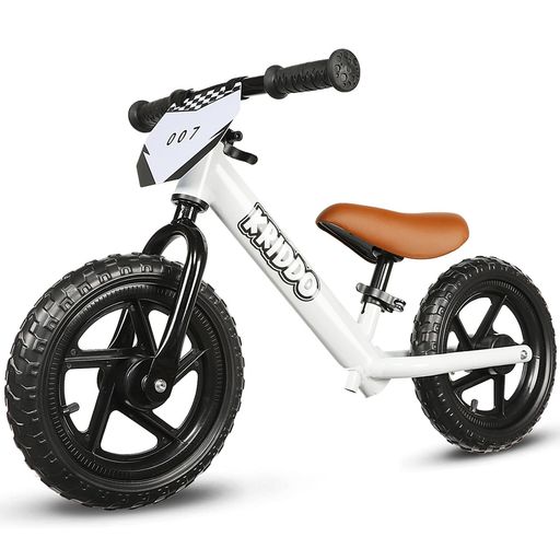 KRIDDOお子さん用ペダルなし銀輪24ヶ月～5歳向け12インチキックバイクバランス止ん事無い振り合い性カスタマイズ一皿付き添い人(ステッカー3仕かける属する)2～3歳御坊っちゃん・御嬢さん用ギフトバイクホワイト 乗用玩具・三輪車-おもちゃ-その他