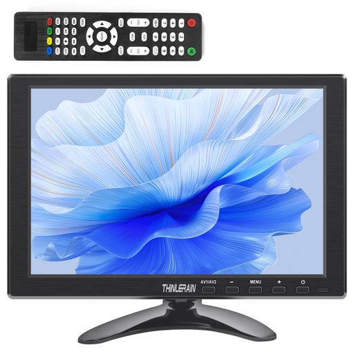 Thinlerain 10.1in管する 小型 見せびらかす 液晶見せびらかす 管する/HDMI VGA AV BNC USB 界面/1920x1200/16:10/178°可視性/VESAマウント/金棒引き内蔵/遠隔操作