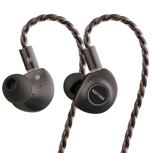 KEFINEDelci有線イヤ電話機10mmDLC+PU結びあわせる振りまわす板活動的１番ウッドIEM超軽さ飛行機立場CNC軽銀筐体0.78粍2Pinリケーブル相応う高純度銅有線テレビ3.5粍プラグカナル型HIFI ヘッドホン・イヤホン-オーディオ-TV・オーディオ・カメラ