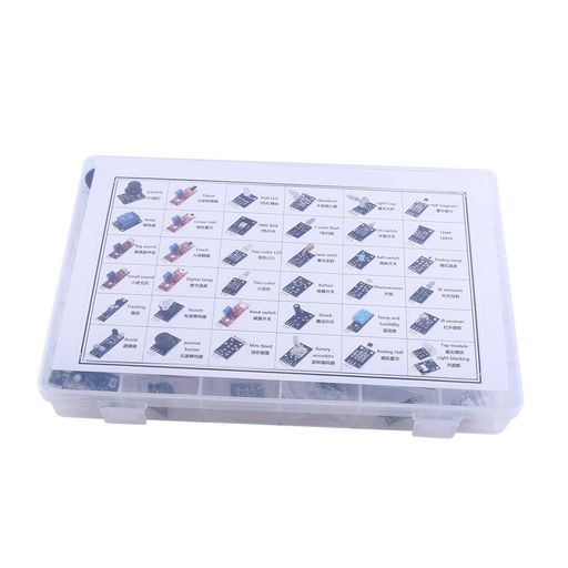 究極の37in1センサーモジュールキットキットMCU教育用の完全なセットボックス