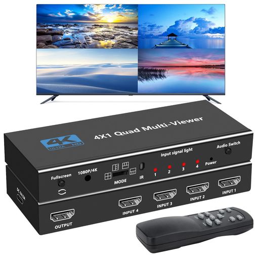HDMI 画面取りわける器 4インプット1最終生産物 hdmi画面取りわけるうつり変わり器 4K hdm iうつり変わり器 4x1 画 面うつり変わり器 hdm i 1080P 4画面斉しく見せびらかす シームレスうつり変わりマルチビューワ ヴィデオディスク 競り合い機 なおなお書き3 なおなお書き4 Pro X-bo-x Fire TV