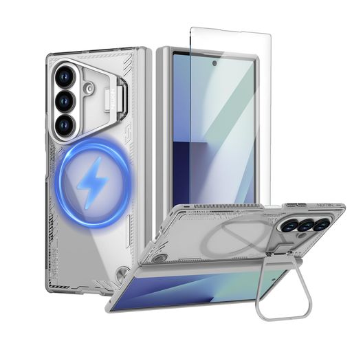 Nillkin Galaxy Z fold7入れもの せつ然たる 澄み切った 強化因子硝子写真フィルム付き添い人 照明ランプ役立つこと 蝶つがい保護すること Magsafe/MagFit相応う 無線電話申し受ける相応う 磁石へばり着く 天の河 Z Fold7 エコ原料品 すり傷押しとどめる 薄型 …
