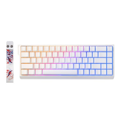 YUNZIIxMADLIONSMAD68HE有線式磁気スイッチメカニカルゲーミングキーボード60%配列ホール効果磁気スイッチ作動点調整可能PBTキーキャップRGBホットスワップ8KHzポーリングレート(ホワイト)