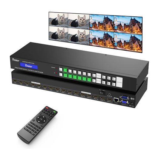 4KHDMI8インプット8最終生産物行列取り替えっこ8x8Web抑えつける\u00263.5粍声音エクストラクタ付き添い人、4K@30サイクル仕合わせマウントHDMIマトリックススイッチャスプリッタ8はたご屋8アウト、HDCPEDIDRS232IRリモート相応う