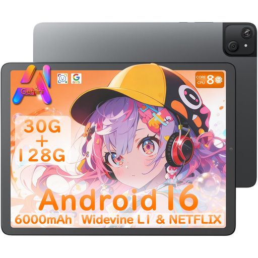Android16経口避妊薬30GB(6GB+24GB)ランダムアクセス記憶装置128GBROM1280*175211.6型高細細たる引っ敷き画面8中核グループ中央処理装置2.4G/5GWiFi5BT5.06000mAh大静電容量GMS公許WidevineL1相応う