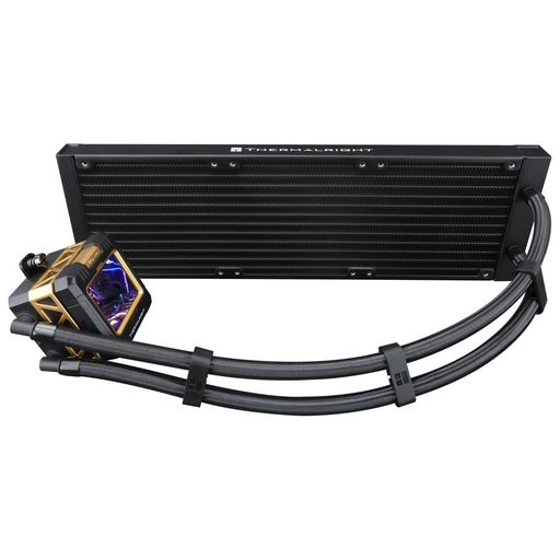 Thermalright FW 360 Black-360 mm AIO CPU液体冷却器、解像度320*240のIPS LCD画面、AM 4/AM 5/Intel LGA 1700/1851、画像用の「2.4インチ」磁気吸収LCD画面-黒、CPU水冷器|Happy Hour 1414