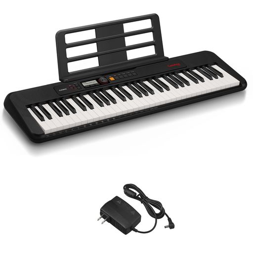 カシオ(CASIO)陰電子鍵盤CasiotoneCT-S195(黒いこと)61鍵盤楽器軽さ\u0026パウダーコンパクト持ちはこぶし分かりやすい2WAY給電