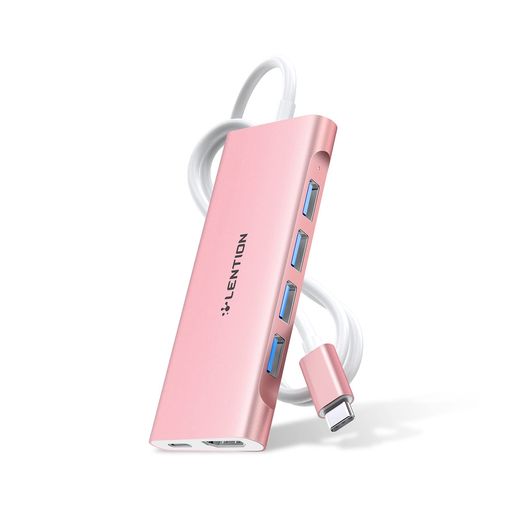 LENTION6in1USBTypeCハブケーブル長さ1mCB-C35-1MUSB3.04KHDMIPD充電60WUSB-CタイプctypecMacBookPro(2016-2025)、MacBookAir