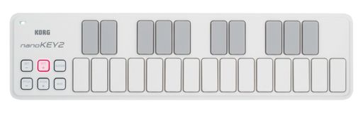 KORG 定番 USB MIDIキーボード nanoKEY2 WH ホワイト 音楽制作 DTM コンパクト設計で持ち運びに最適 すぐに始められるソフトウェアライセンス込み 25鍵|Happy Hour 1414