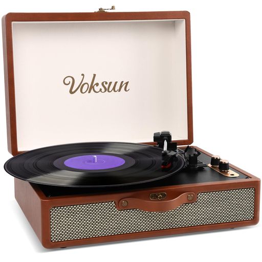 楽天市場】Voksunスカイブルー レコードプレーヤー Bluetooth