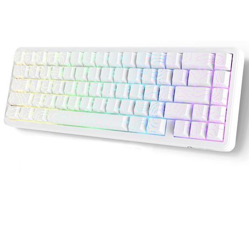 ATTACKSHARKX65HEラピッドトリガーキーボード、磁気軸、65%有線ゲーミングキーボード、0.01mmRT精度、0.125msレイテンシー、8Kポーリングレート、0デッドゾーン、snaptap、128Kスキャンレート、QMK
