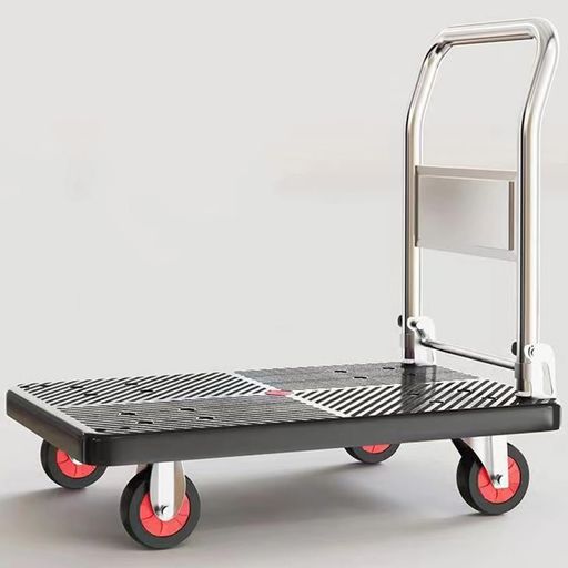 Floralies 台車 折り畳み 軽量 家庭用 業務用台車 耐荷重200kg 静音 キャスター付き 72x48cm コンパクト台車 キャリーカート 手押し 持ち運び 業務用 (ブラック, 耐荷重200kg)|Happy Hour 1414