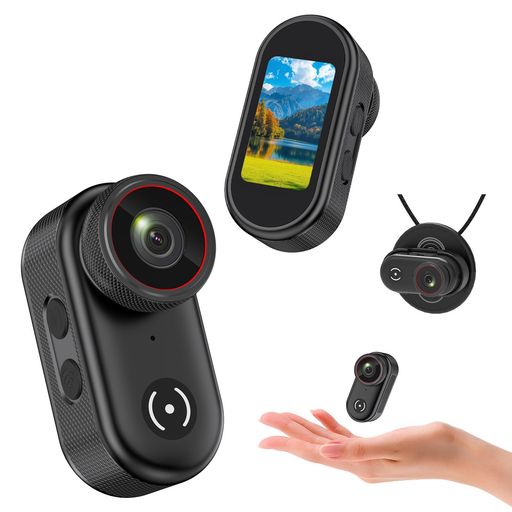 4K Vlog写真器 ウェアラブルカメラ 動き 小型テレビカメラ 上半身写真器 銀輪に取り付け能力のある 十分な量な付属品 広角水晶体 USB繋ぎ合わせる能力のある OTG役立つことスマホで資料見さだめる Vlog/旅する/アウ…