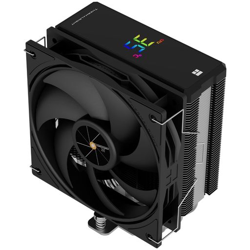 ThermalrightAssassinX120RDigitalBlackクCPUエアクーラー、2000RPM速度、4ヒートパイプ、12cm静音PWMファンCPUクーラー、デジタルスクリーントップ