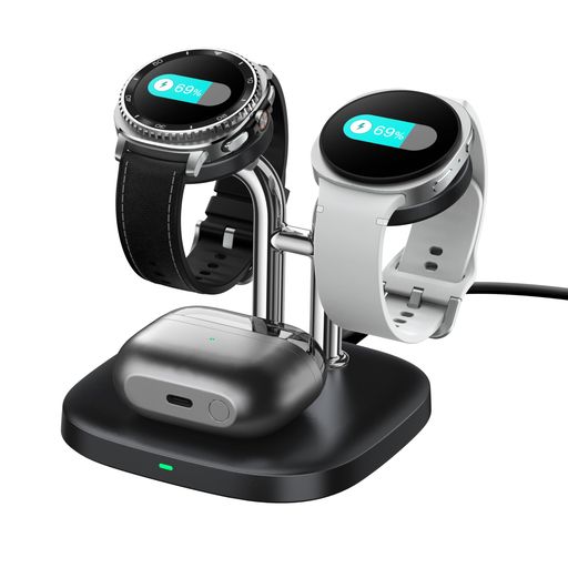 GalaxyWatch充電器スタンド2台同時、GalaxyWatch8/8Classic/Ultra(2025)/Ultra/7/6/6Classic/5Pro/5/4/3/Active2/1対応、SwanScout704S