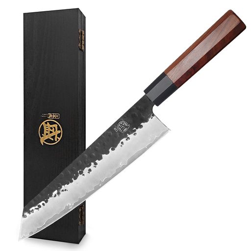 MITSUMOTO SAKARI 切付包丁 230mm 手鍛造 高炭素ステンレス ローズウッドハンドル|Happy Hour 1414