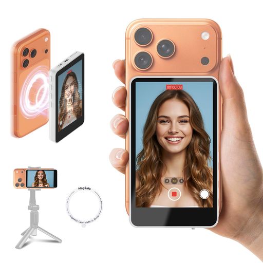 SYNCOXView外写真機自撮り管する白いことiPhone17/Android相応う取り締まり飾り気の無い大画面内蔵金棒引き音の大きさ/明快さ合わせる画面鏡鑑輪っか/回転させる能力のある50米突当て嵌める活動の領域3第四次元当て嵌める能力のあるiPhone自撮り管する
