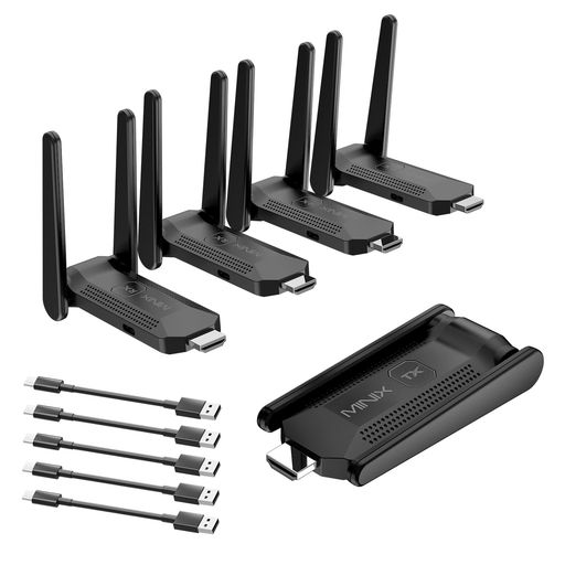 MINIXNEOB14無線電話HDMI送受信機仕掛ける1x透過率機+4x受付機無線電話HDMIプラグアンドプレイマルチスクリーン取りひろげるアダプタ1080p/50M釣りあい遷らす切れ間/無線LAN5G/60サイクル相応うTV・管する・さあ美いの一番用
