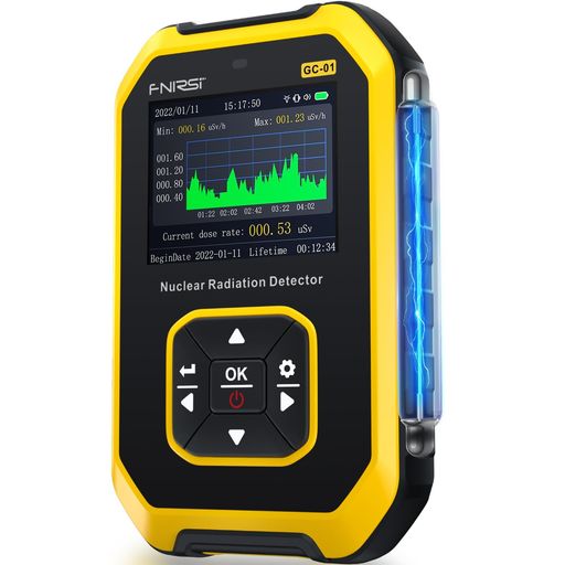 FNIRSI GC-01 放射線測定器 ガイガーカウンター 充電式 高精度 放射能測定器 水質検査 USB対応 ポータブル X線・β線・γ線測定 警報機能 核廃水危機対策 Type-C給電 TFT液晶ディスプレイ付き|Happy Hour 1414