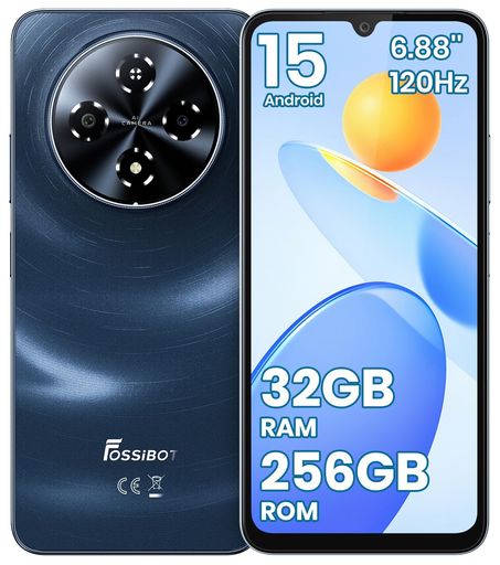 FOSSiBOTS5ProSIMフリースマホ本体32GBRAM+256GBROM2肺結核取りひろげる能力のあるオクタコアAndroid15スマホ6.88in固定ディスク+大画面120サイクルリフレッシュレートアンドロイドスマホ