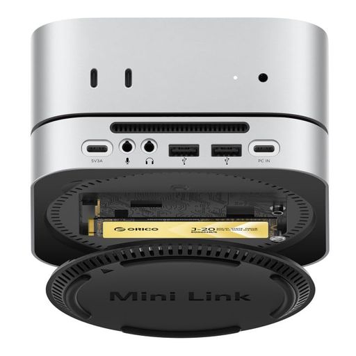 ORICOMiniLinkMacMiniM4軽銀製縛ステイションは、M.2NVMeSSD拡張スロットを備え付けるし、最大限度8結核症まで相応う。40GbpsUSB4界面、USB-A(480Mbps)付き添い人照明ランプ、オーディオ