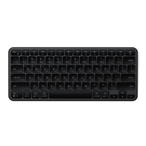 SATECHISlimEX1ワイヤレスキーボード薄型Mac/Windows/Android対応4-in-1マルチデバイス対応(Bluetoothx3+2.4GHz)OS自動切替USB-C充電式スペースブラック
