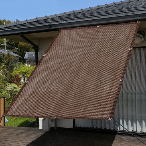 JINALEI 日除けシェード 屋外 5M*8M ベランダ目隠し 色: コーヒー JINALEI 日除けシェード 屋外 5M*8M ベランダ目隠し 色: コーヒー