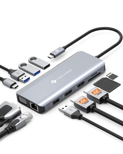 楽天市場】USB C ハブ 11-in-1 トリプルディスプレイ Omars USB