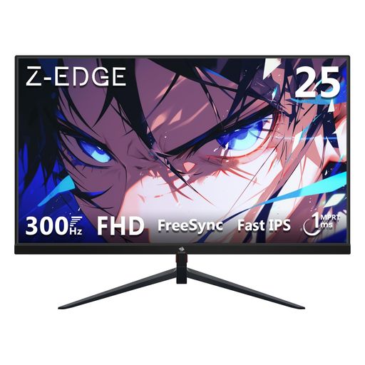 ZZ-Edge(ゼロエッジ)ゲーミングモニター24.5型300HzIPSFHD(1920x1080)1msHDR10AMDFreeSync対応非光沢超薄型HDMIDPフリッカーフリーVESA対応国内2年保証(要登録)