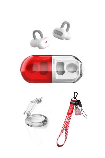 水月雨 Moondrop Pill セット オープンイヤー型ワイヤレスイヤホン イヤーカフ イヤホン オープンイヤー ワイヤレス Bluetooth 6.0 開放型 耳挟み式 【IPX4防水 / 最大28時間再生 / AIノイズキャンセ&hellip;｜Happy Hour 1414