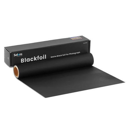 Selens つや消しブラック ブラックフォイル Cinefoil 12インチx25フィートロール blackfoil 反射防止 光漏れ防止 撮影用｜Happy Hour 1414