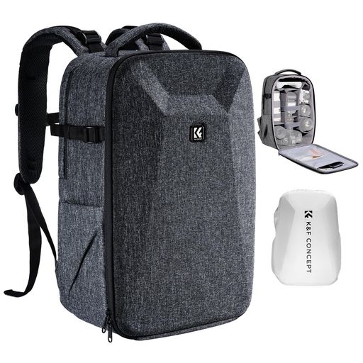 K&FConceptカメラバッグカメラリュックリュックサック大容量おしゃれEVA耐衝撃22L16インチPC収納&三脚収納可一眼レフカメラバッグ 7,903円