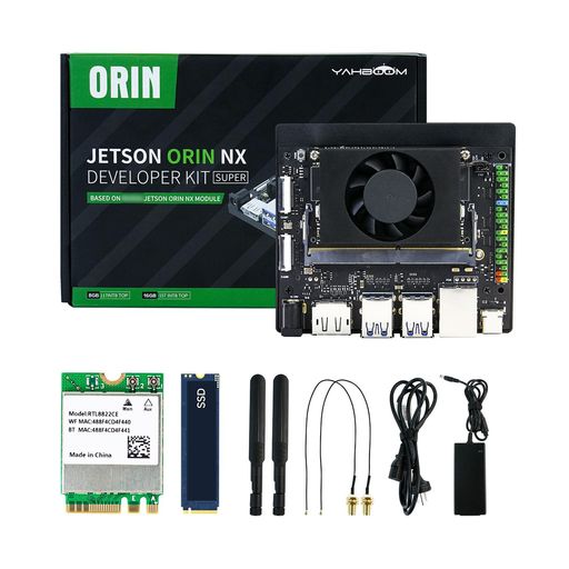 YahboomJetsonOrinNX16GBRAMSUPER養成一揃いの道具256GBSSD、M.2無線電話歌留多、空中線(OrinNX16GBDeveloperKit)