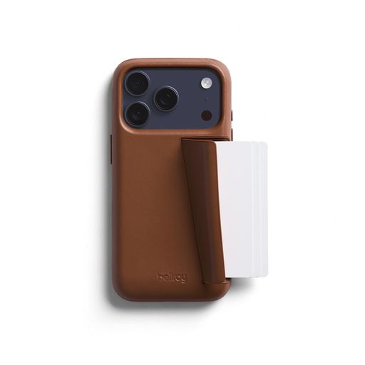 Bellroy Phone Case &ndash; 3 Card iPhone 17 Pro用 レザースマホケース カード収納付き - Rust｜Happy Hour 1414