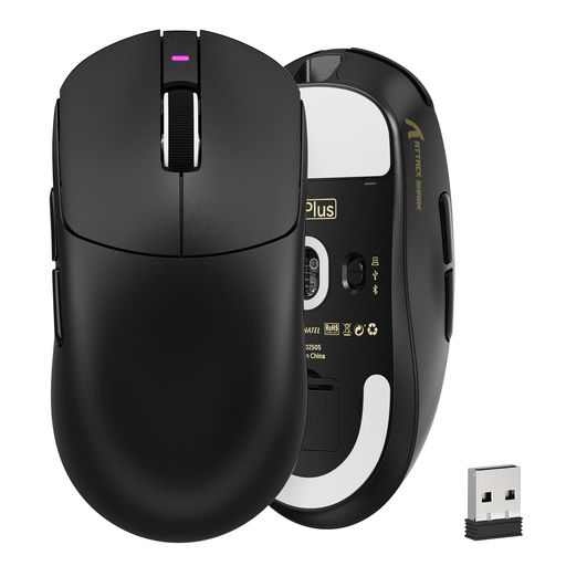 ATTACKSHARKX8PLUSゲーミングマウスワイヤレス無線40Kセンサー軽量55g1Kポーリングレート低遅延2.4G/Bluetooth/USB有線充電式6個プログラムボタン200時間連続使用可能「技適認証取得済み」ブラック 5,292円