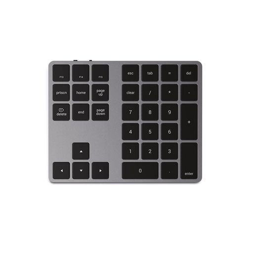 SATECHI34足がかりBluetoothワイヤレステンキーパッド?US英語取り合わせ薄型USB-C申し受ける式数詞鍵盤、軽銀ザイン?MacBookAir\u0026Pro、MacMini、iPad、iMac、iPhone他相応う?
