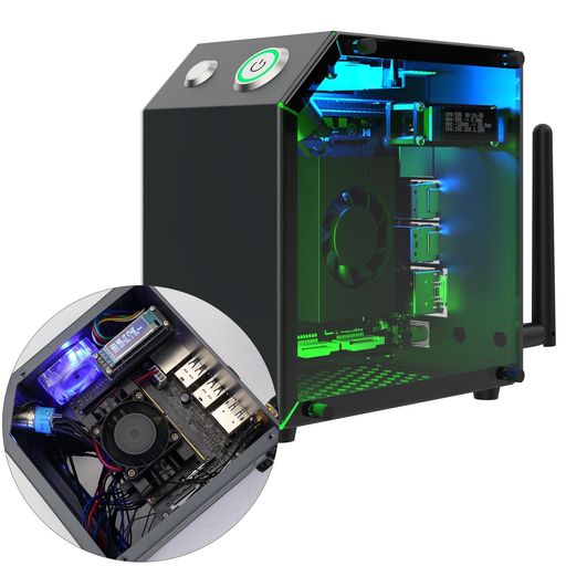 Yahboom容れものJetsonNano、OrinNXSUPER、XavierNXTX2-NX放熱金属元素ミニパソコン容れもの冷やかす気違い空中線付RGB点火装置OLED映写幕OLED画面書きあらわす資料には案内書のダウンロードが已むを得ずです