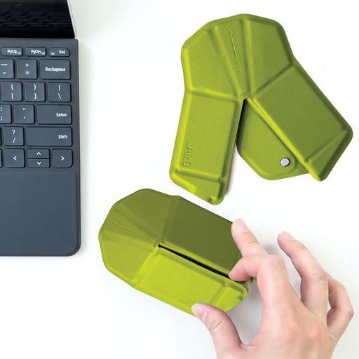 myAir.0 OriMouse オリマウス!折り紙式で0.5秒でフルサイズに変形厚さ5mm・38gの超軽量デザイン静音・充電式で出張やカフェ作業に最適 (ライムグリーン)｜Happy Hour 1414 11,380円